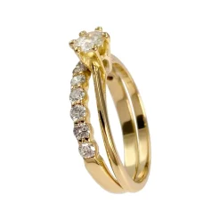 Bague d'occasion or 750 jaune diamant