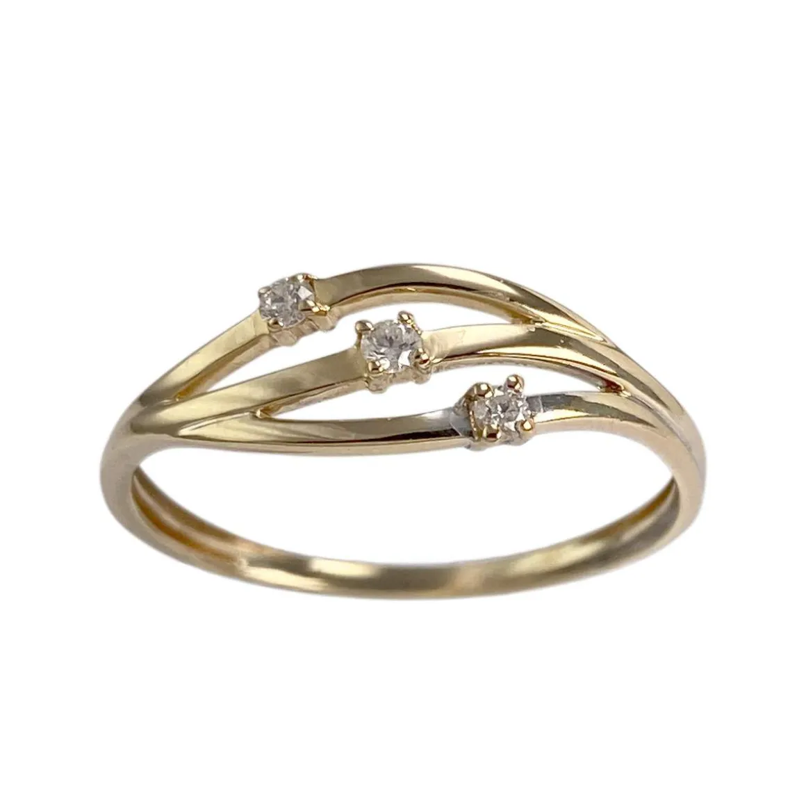 Bague d'occasion or 750 jaune diamant