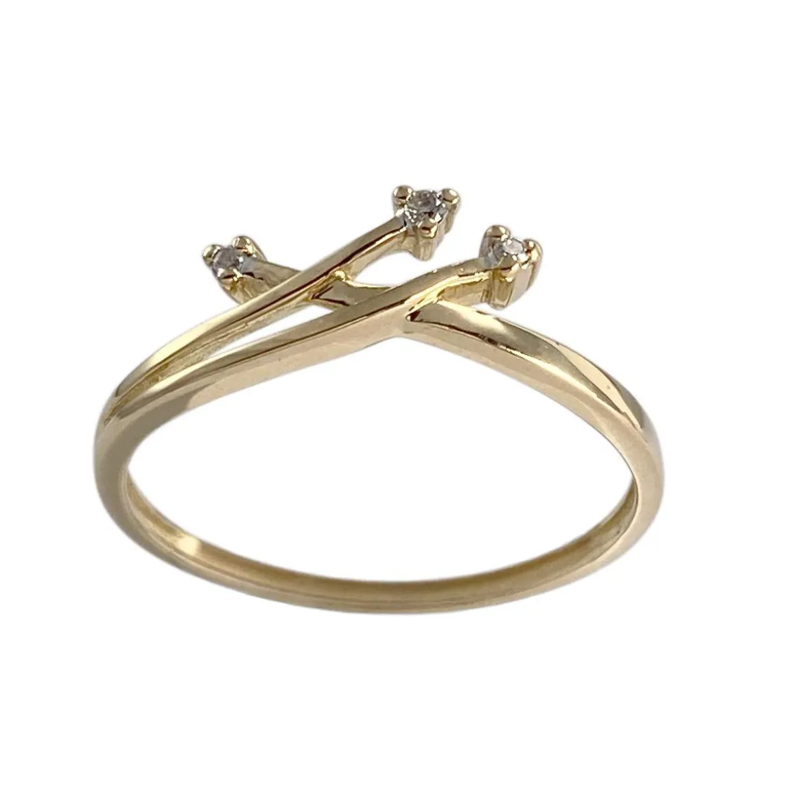 Bague d'occasion or 750 jaune diamants