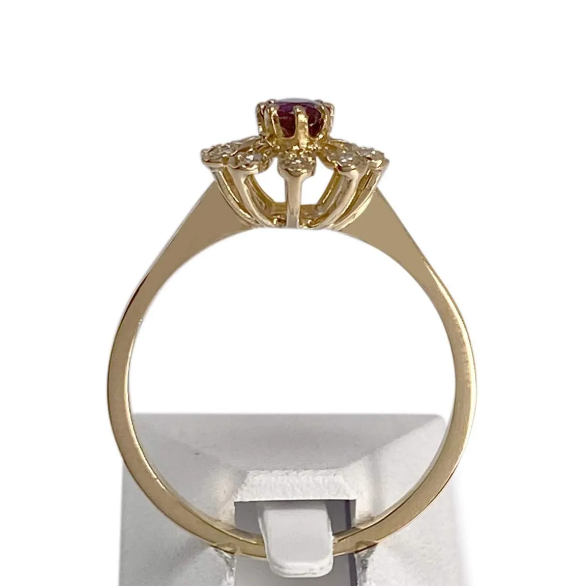 Bague d'occasion or 750 jaune diamant rubis