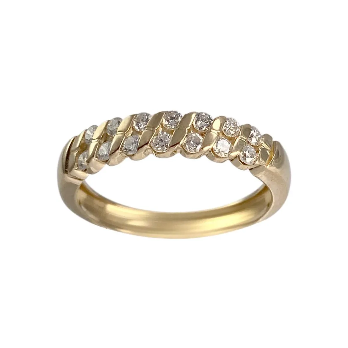 Bague d'occasion or 750 jaune diamants