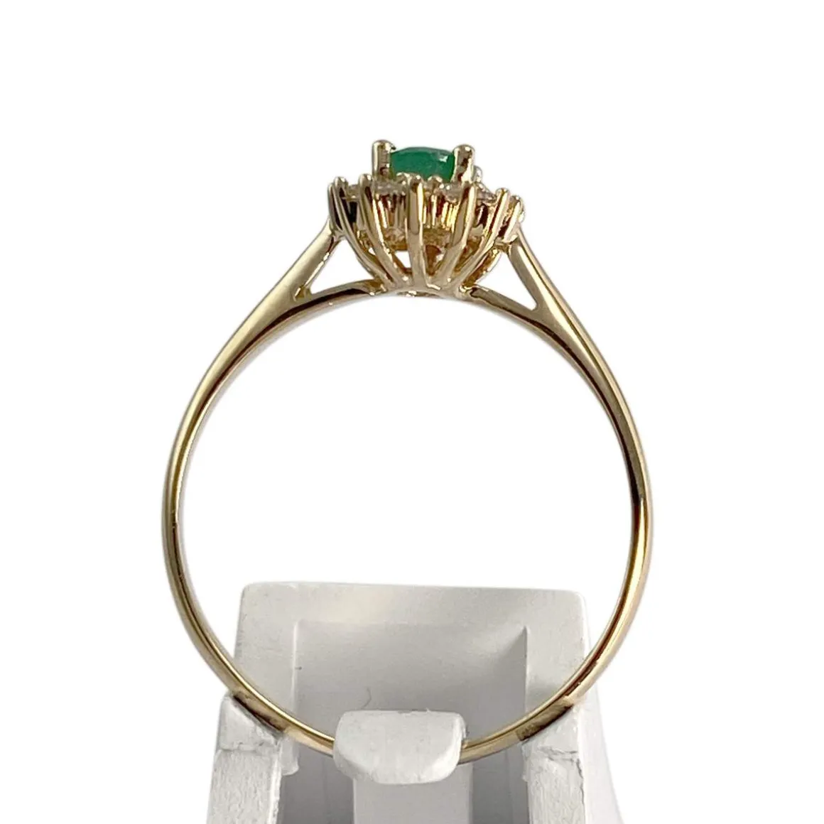 Bague d'occasion or 750 jaune diamant émeraude