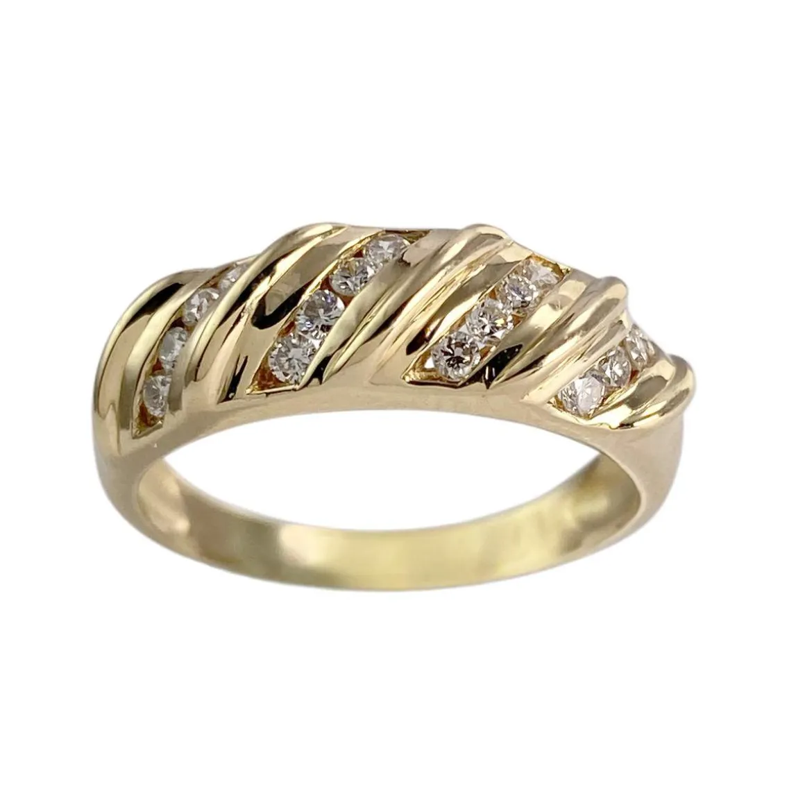 Bague d'occasion or 750 jaune diamant