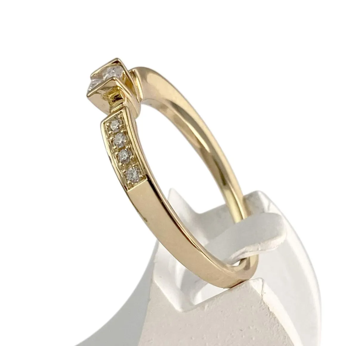 Bague d'occasion or 750 jaune diamants