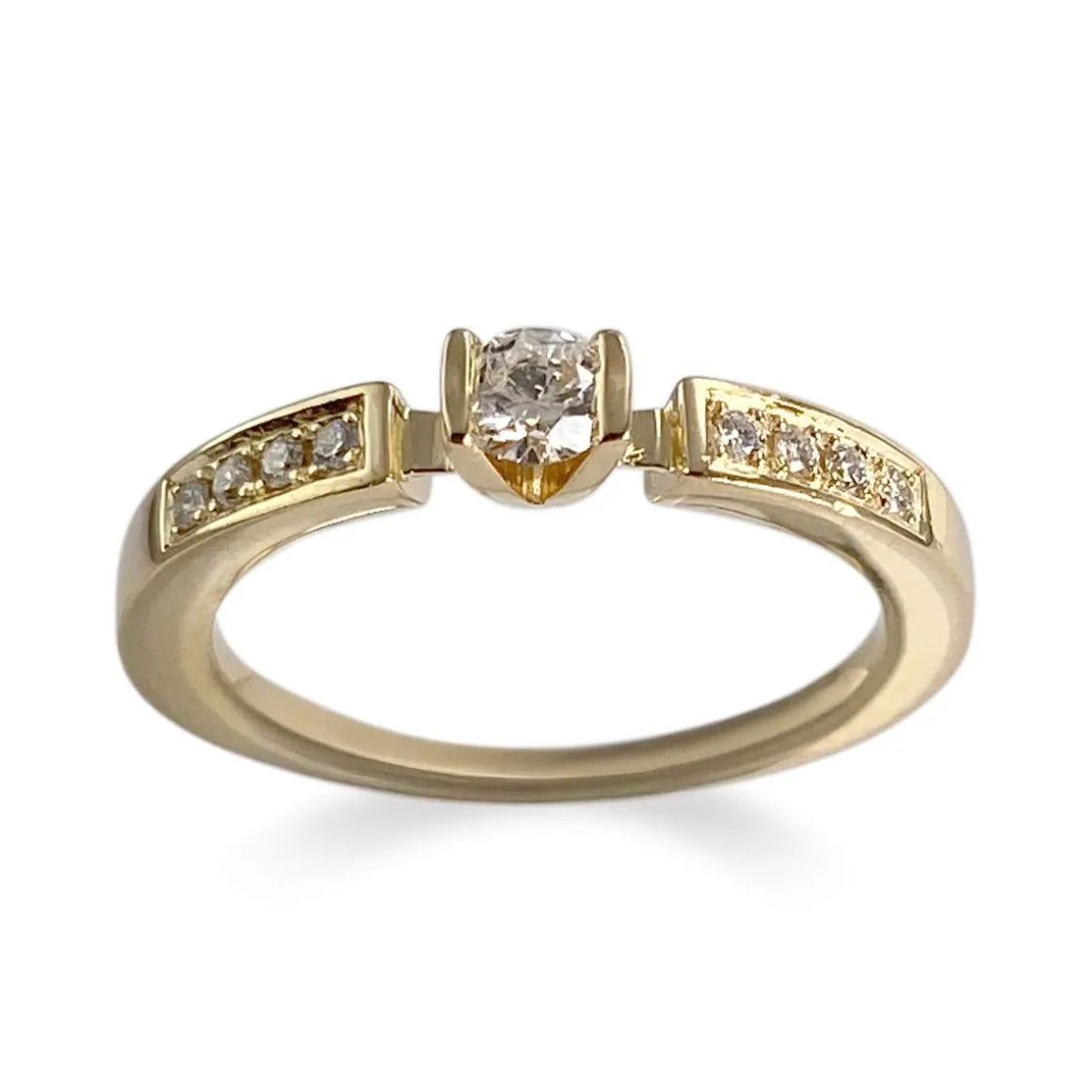 Bague d'occasion or 750 jaune diamants