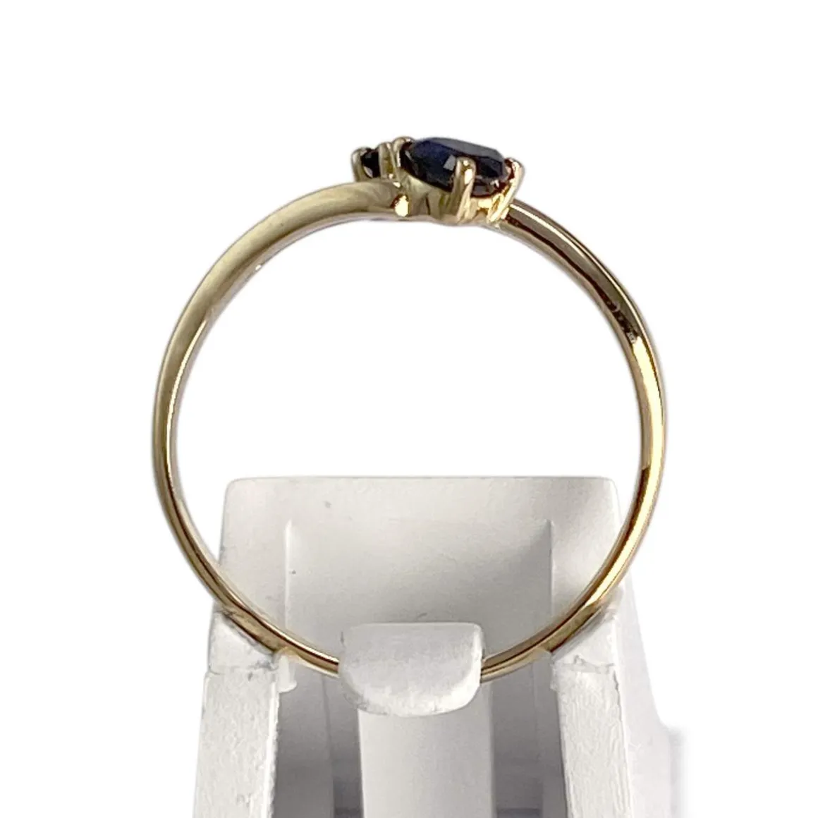 Bague d'occasion or 750 jaune diamant saphir