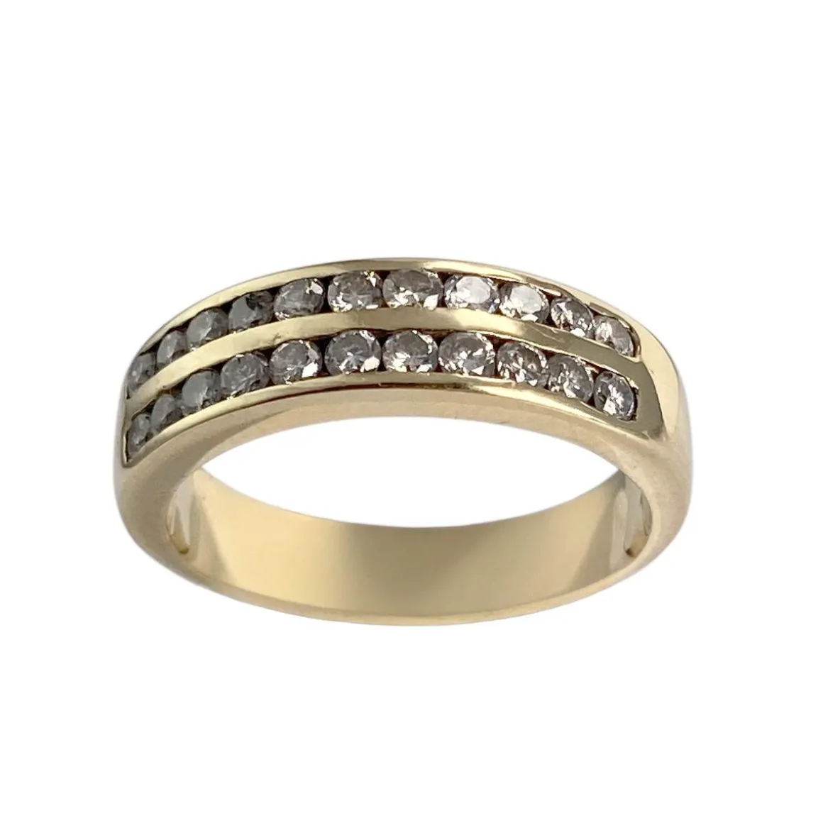 Bague d'occasion or 750 jaune diamants