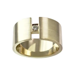 Bague d'occasion or 750 jaune diamant
