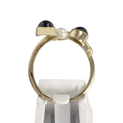 Bague d'occasion or 750 jaune diamant saphir perle de culture
