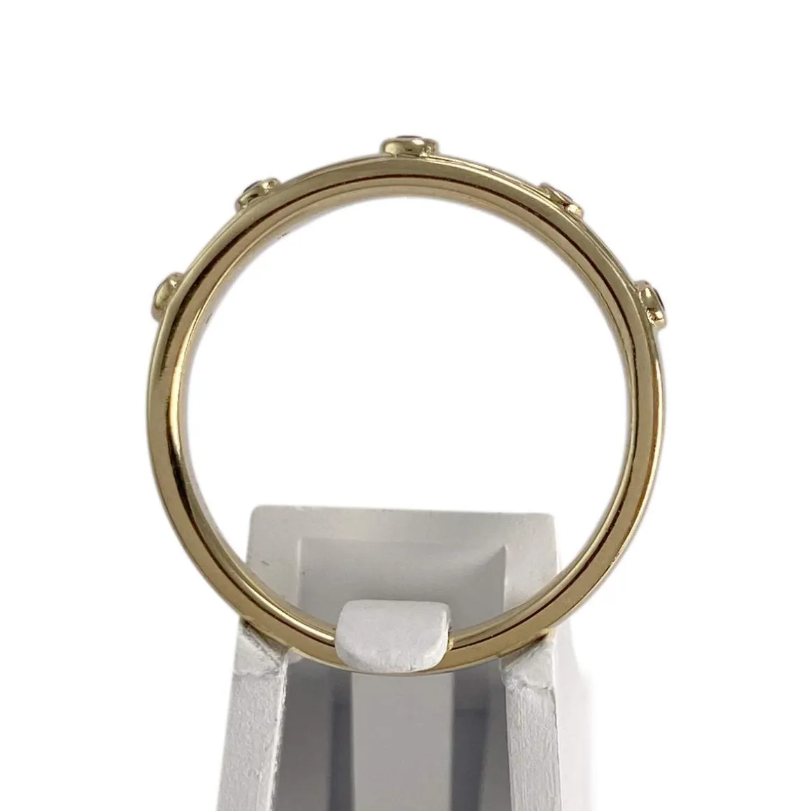 Bague d'occasion or 750 jaune diamants noirs traités