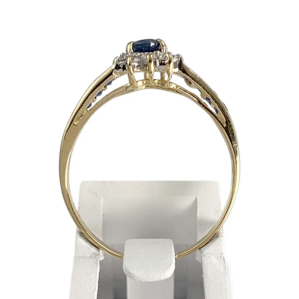 Bague d'occasion or 750 jaune diamants saphirs