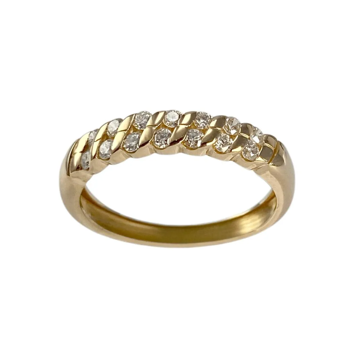 Bague d'occasion or 750 jaune diamants