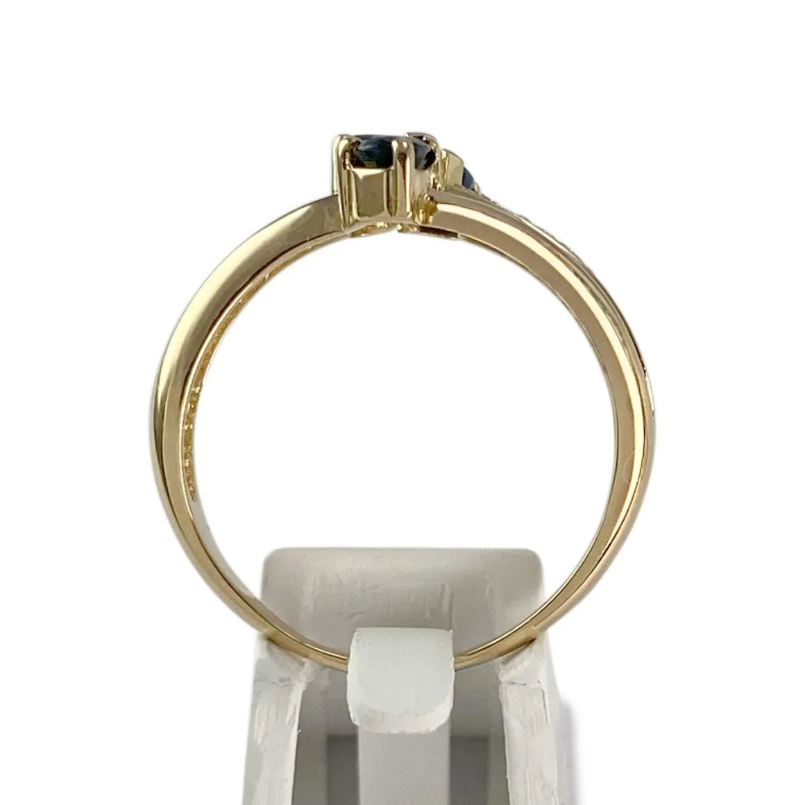 Bague d'occasion or 750 jaune diamants, saphirs