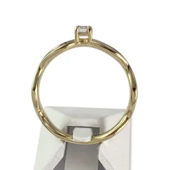 Bague d'occasion or 750 jaune diamant synthetique