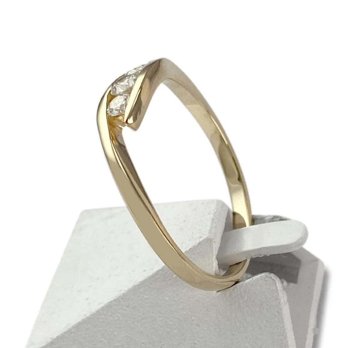 Bague d'occasion or 750 jaune diamants