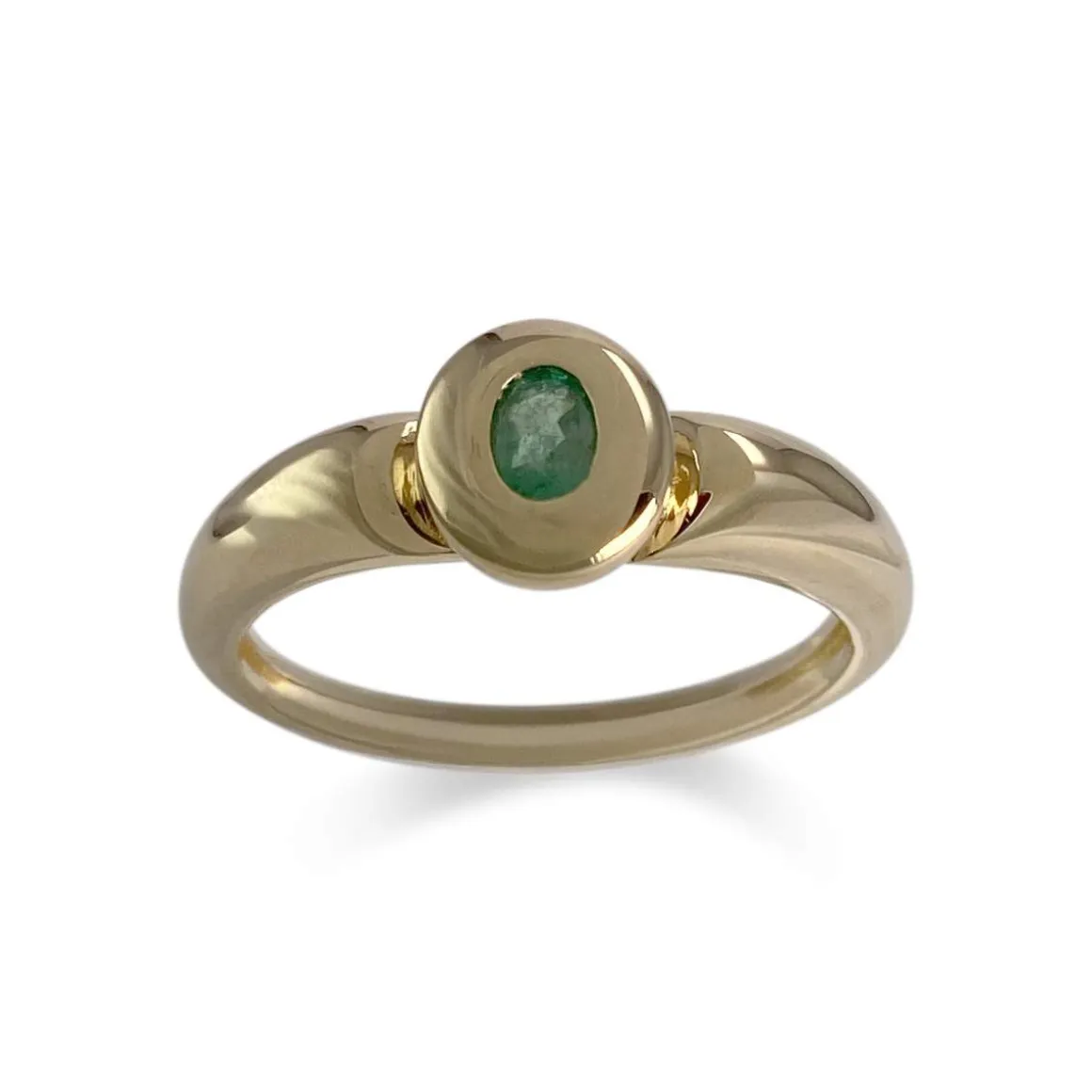 Bague d'occasion or 750 jaune emeraude