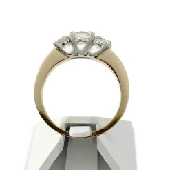 Bague d'occasion or 750 jaune et blanc diamants