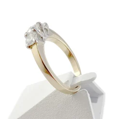 Bague d'occasion or 750 jaune et blanc diamants