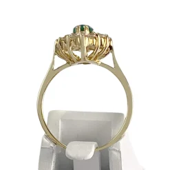 Bague d'occasion or 750 jaune marquise agate zirconias