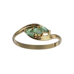 Bague d'occasion or 750 jaune émeraudes