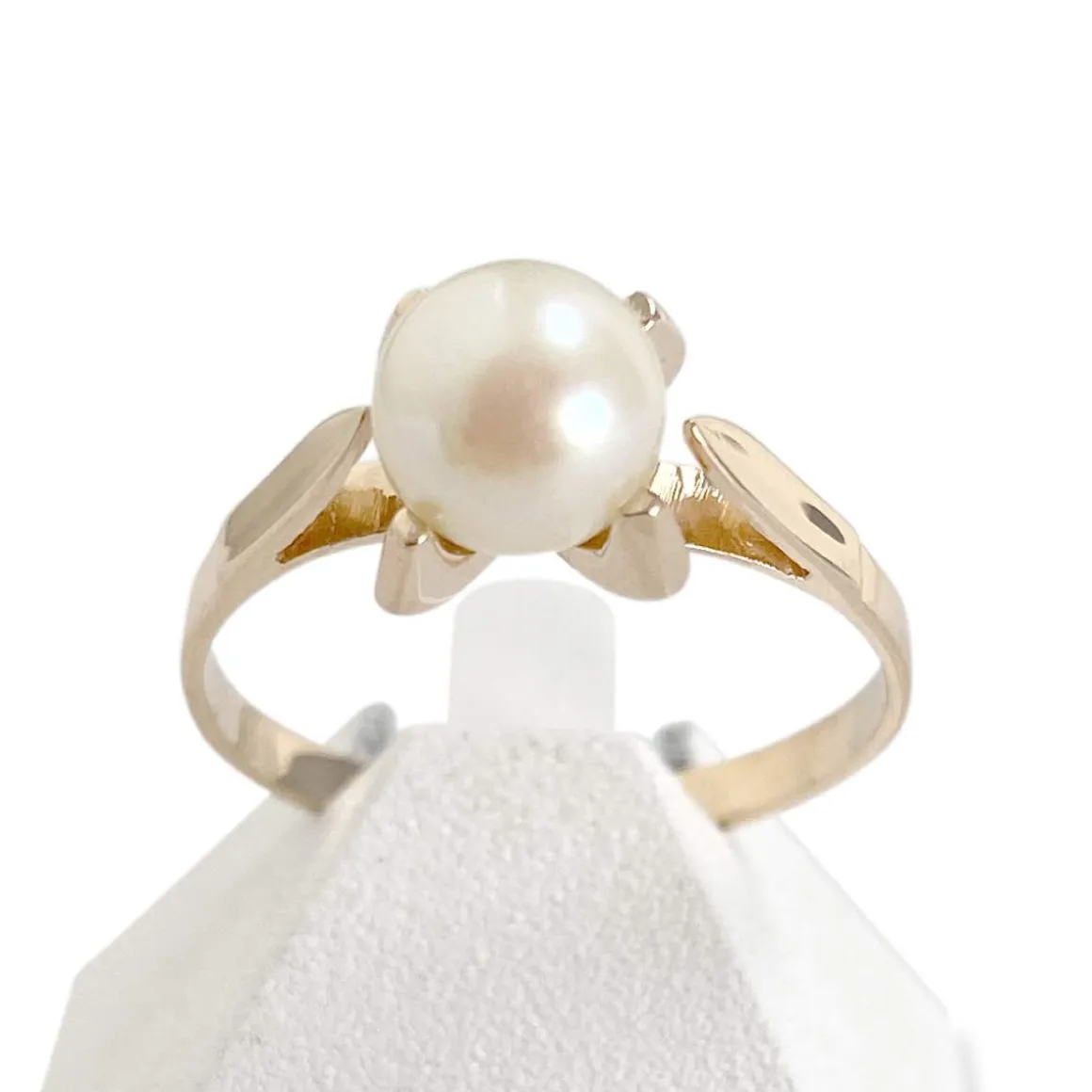 Bague d'occasion or 750 jaune perle de culture