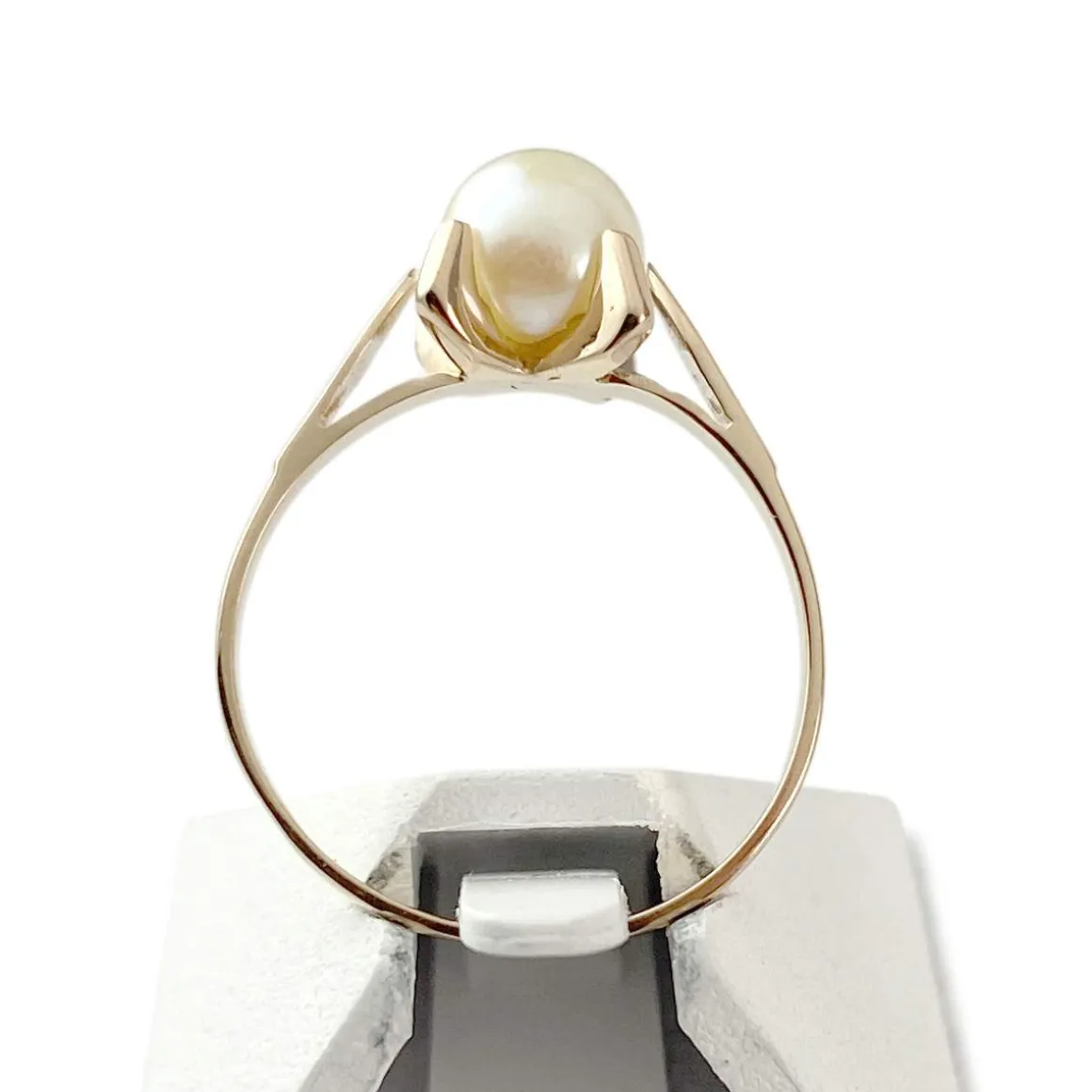 Bague d'occasion or 750 jaune perle de culture