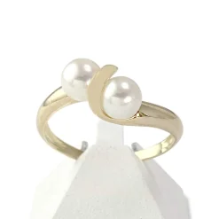 Bague d'occasion or 750 jaune perles de culture
