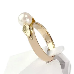 Bague d'occasion or 750 jaune perle de culture