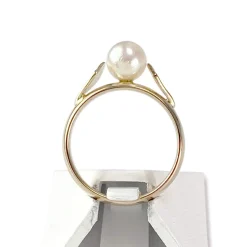Bague d'occasion or 750 jaune perle de culture