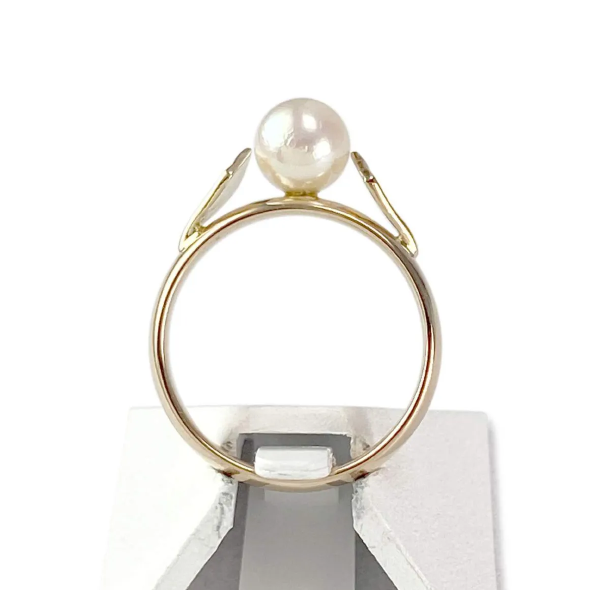 Bague d'occasion or 750 jaune perle de culture