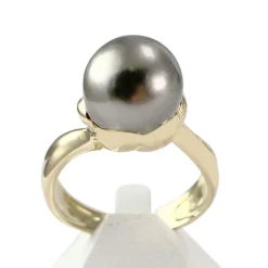 Bague d'occasion or 750 jaune perle de Tahiti
