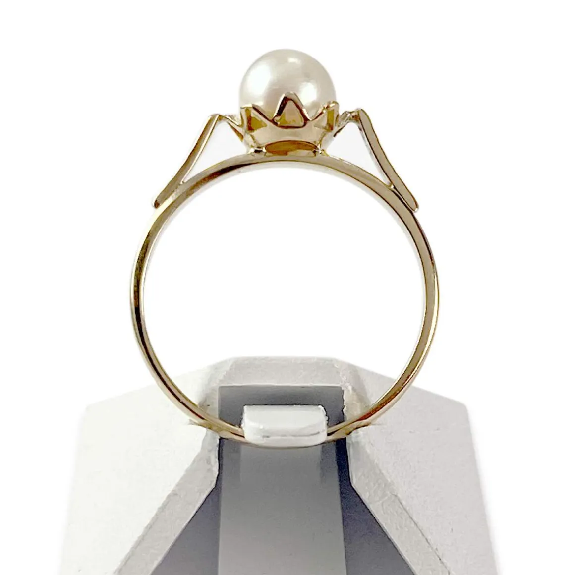 Bague d'occasion or 750 jaune perle de culture