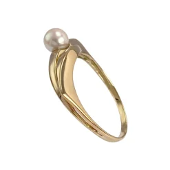 Bague d'occasion or 750 jaune perle de culture