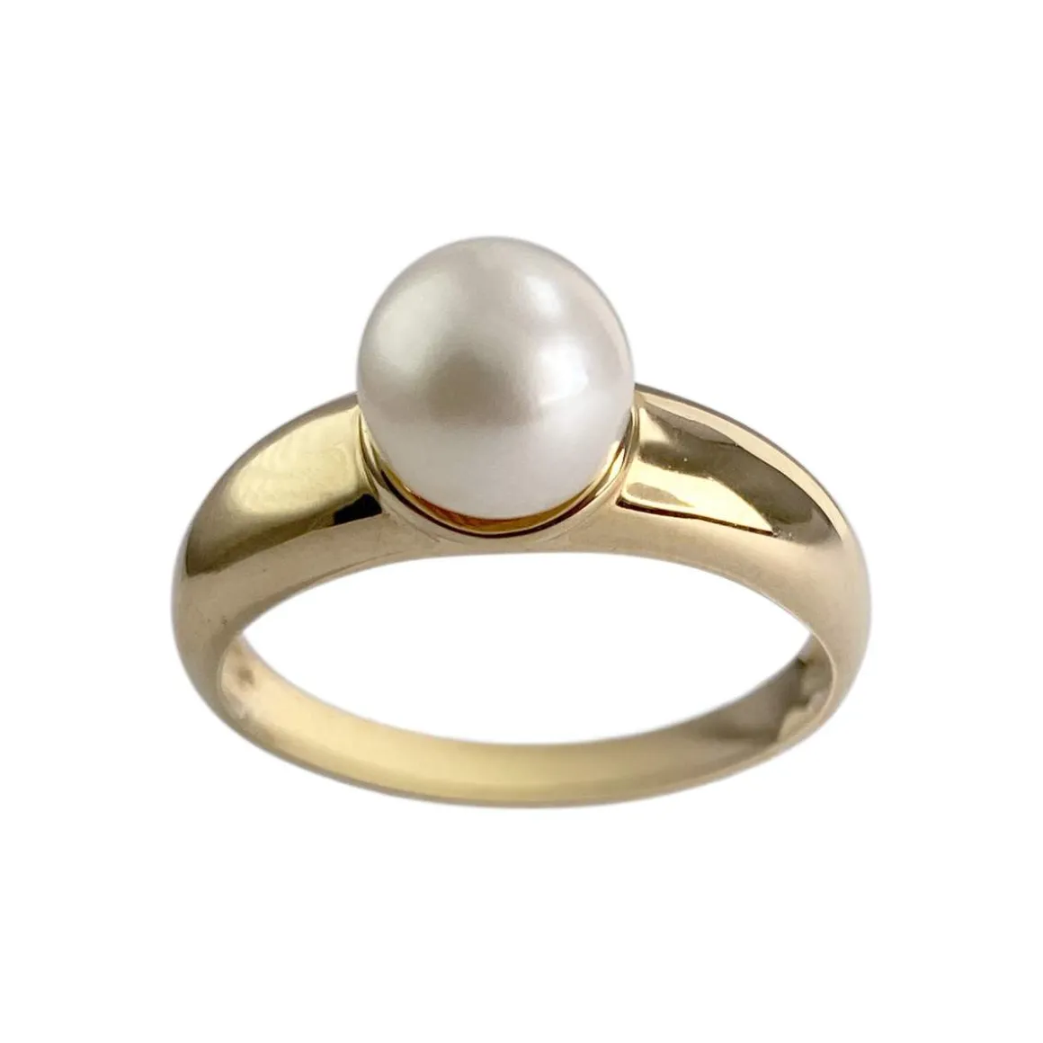 Bague d'occasion or 750 jaune perle de culture