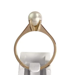 Bague d'occasion or 750 jaune perle de culture
