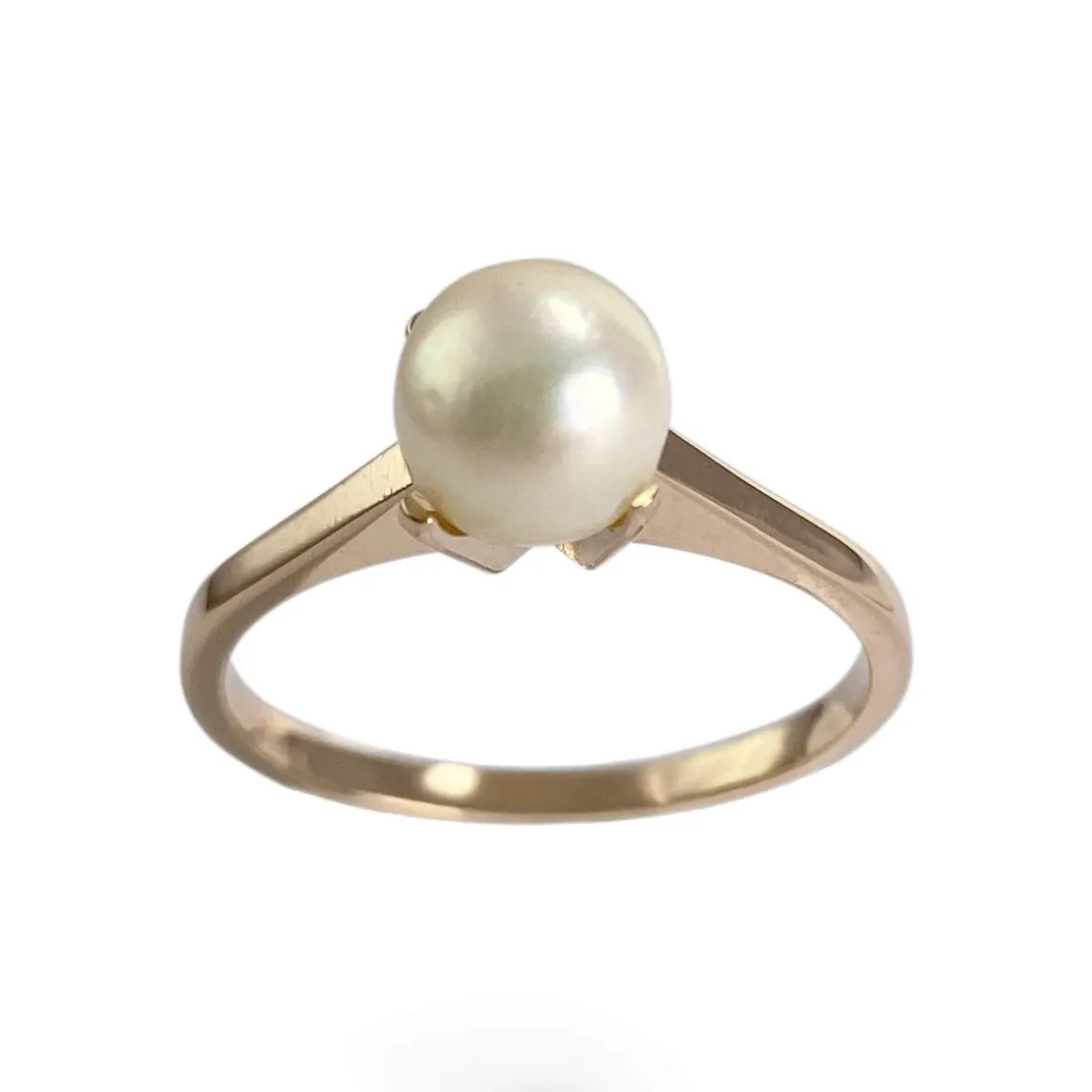Bague d'occasion or 750 jaune perle de culture