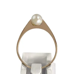 Bague d'occasion or 750 jaune perle de culture