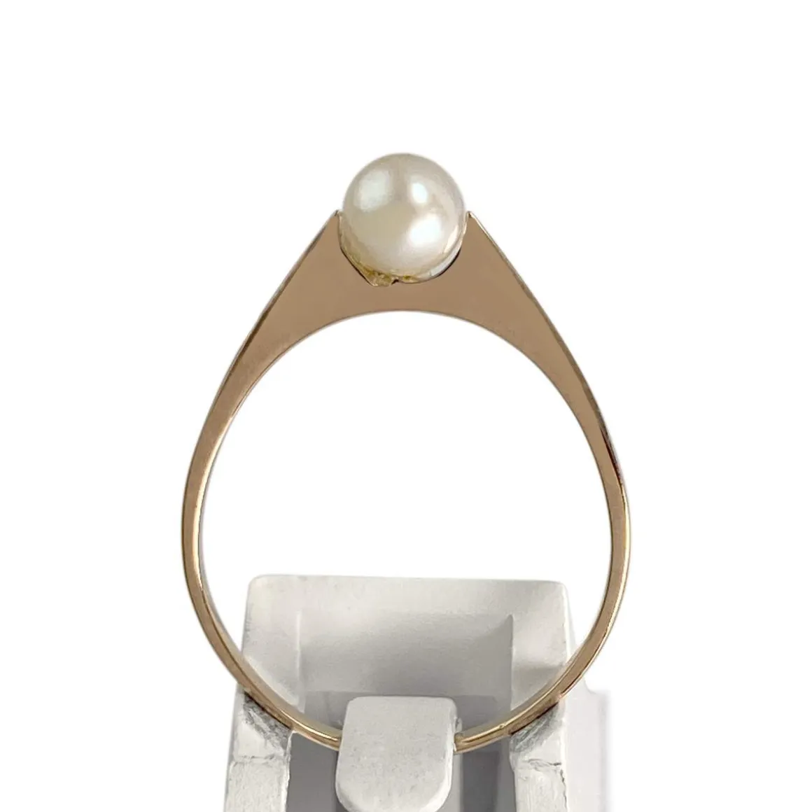 Bague d'occasion or 750 jaune perle de culture