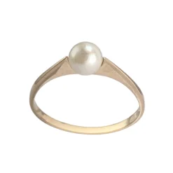 Bague d'occasion or 750 jaune perle de culture
