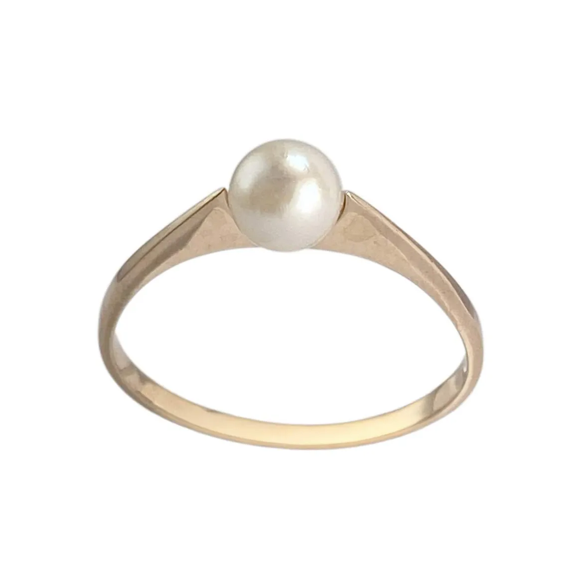 Bague d'occasion or 750 jaune perle de culture