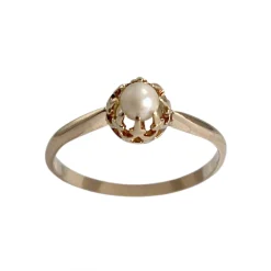 Bague d'occasion or 750 jaune perle de culture
