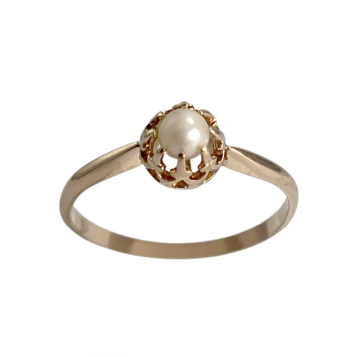 Bague d'occasion or 750 jaune perle de culture