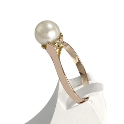 Bague d'occasion or 750 jaune perle de culture