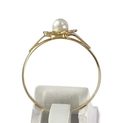 Bague d'occasion or 750 jaune perle de culture