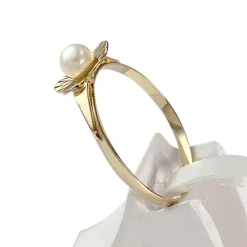 Bague d'occasion or 750 jaune perle de culture