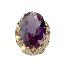Bague d'occasion or 750 jaune pierre synthetique