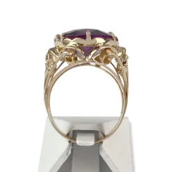 Bague d'occasion or 750 jaune pierre synthetique