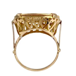 Bague d'occasion or 750 jaune porte-pièce République Française