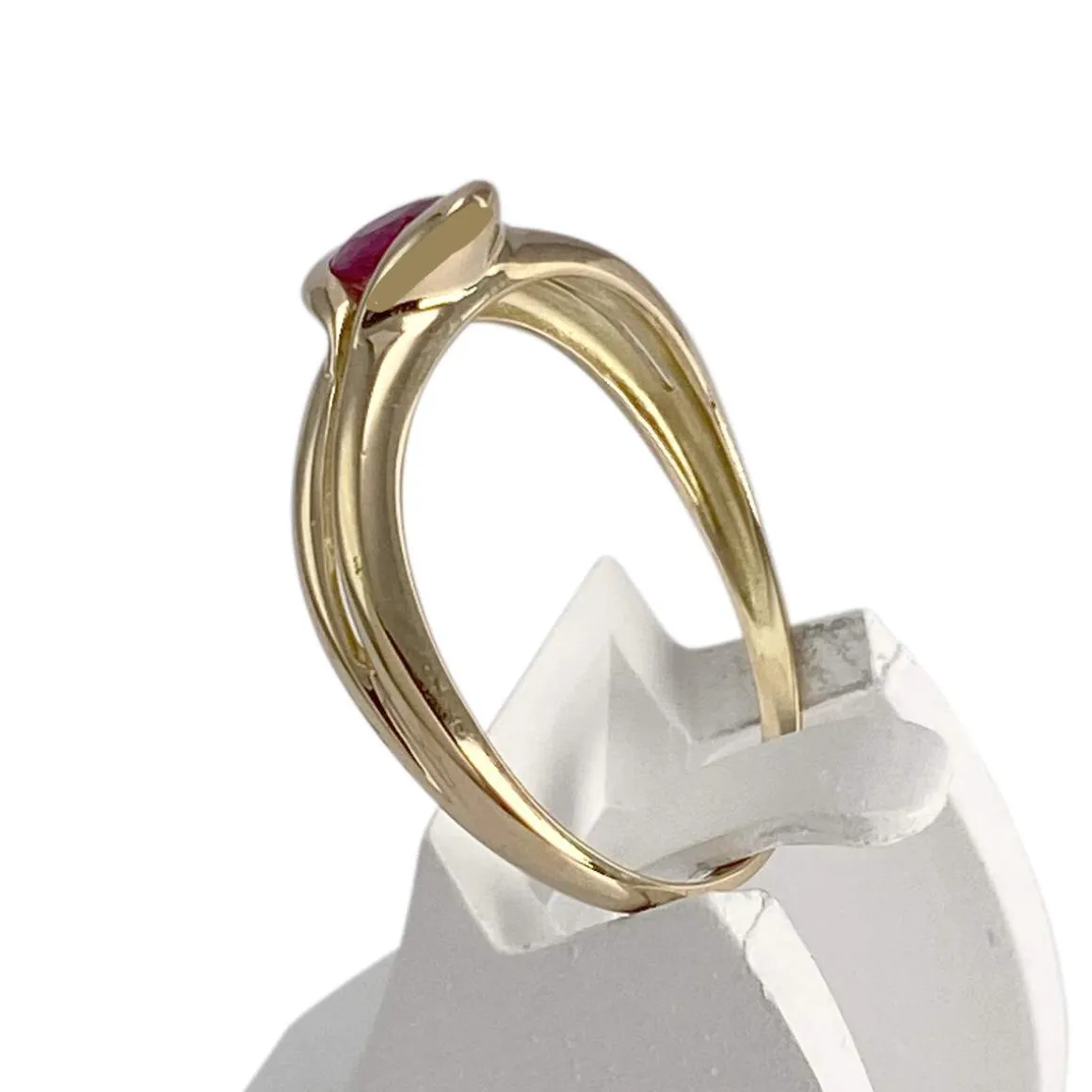 Bague d'occasion or 750 jaune rubis