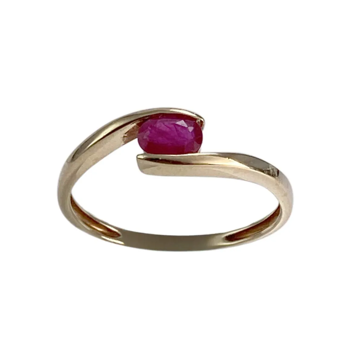 Bague d'occasion or 375 jaune rubis